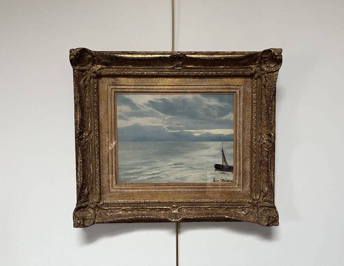Léon Frédéric (1856-1940) Seascape, Heyst, oil on canvas signed