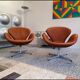 Pair of Swan armchairs by Arne Jacobsen for Fritz Hansen