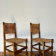 Paire de chaises paillées vintage