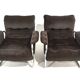 Lot de 2 fauteuils lounge cantilever chromés Herlag par Johan Bertil Häggström
