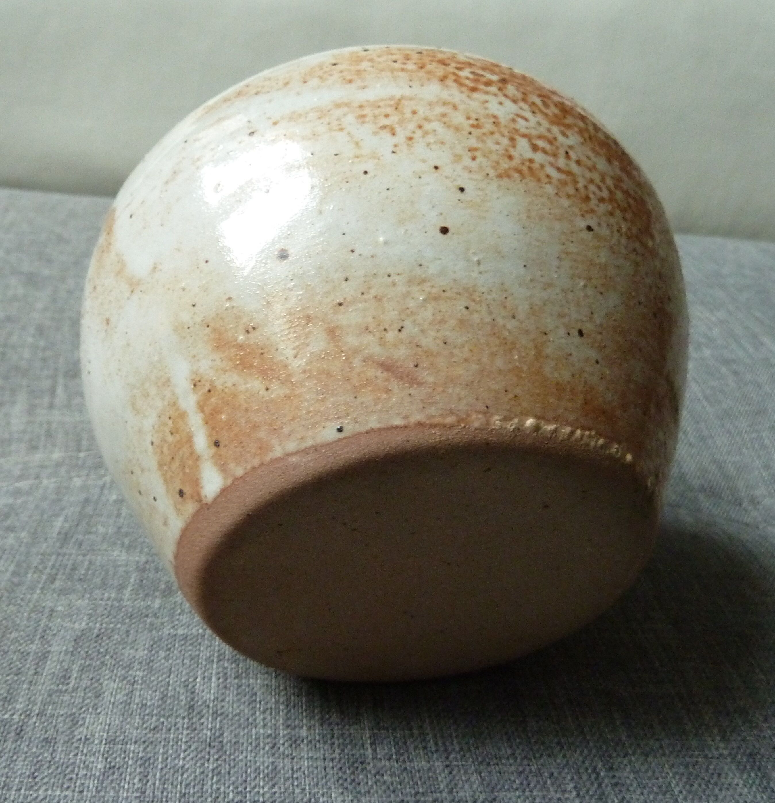 Enamelled sandstone pitcher