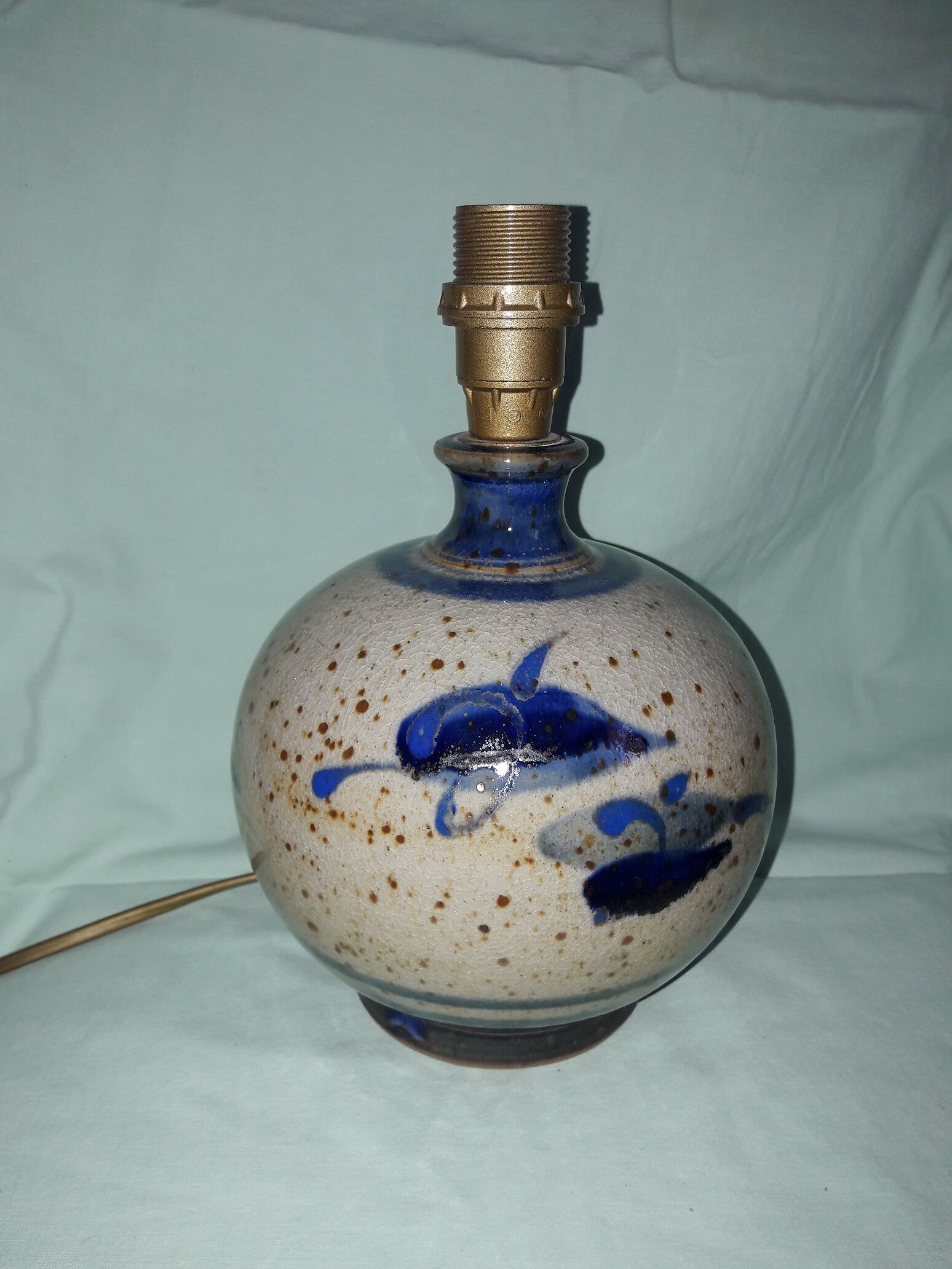 Pied de lampe grès