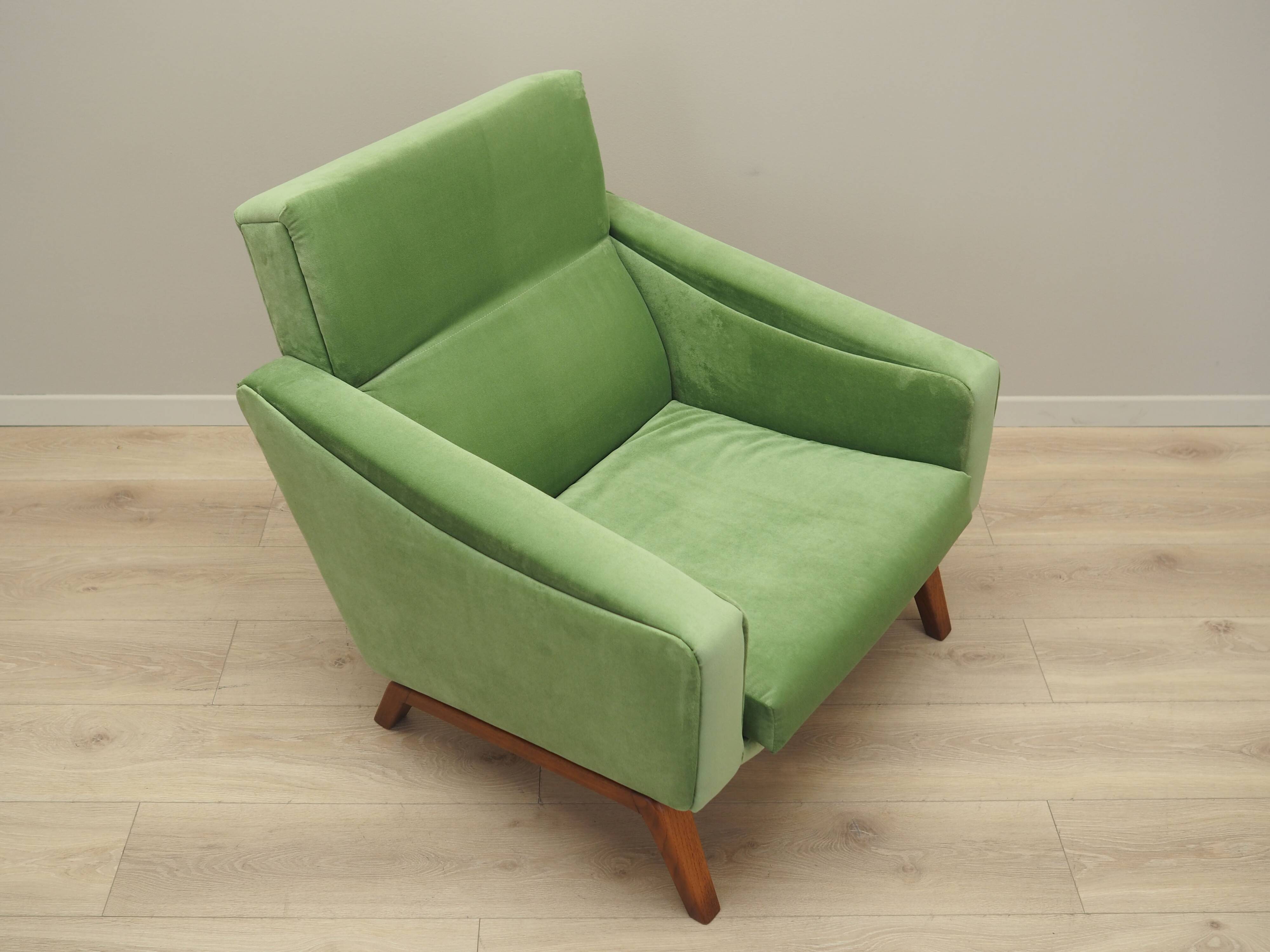 Green armchair, Danish design, 1970s, production: Denmark