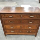 Art deco solid oak chest of drawers