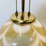Original Venetian Murano Striped Art Glass Pendant Lamp Fazzoletto, Italy,
