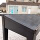 Pupitre bureau enfant d'école peint en noir 1950