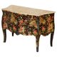 Antique Chinoiserie Commode Hand-Painted with Marble Top