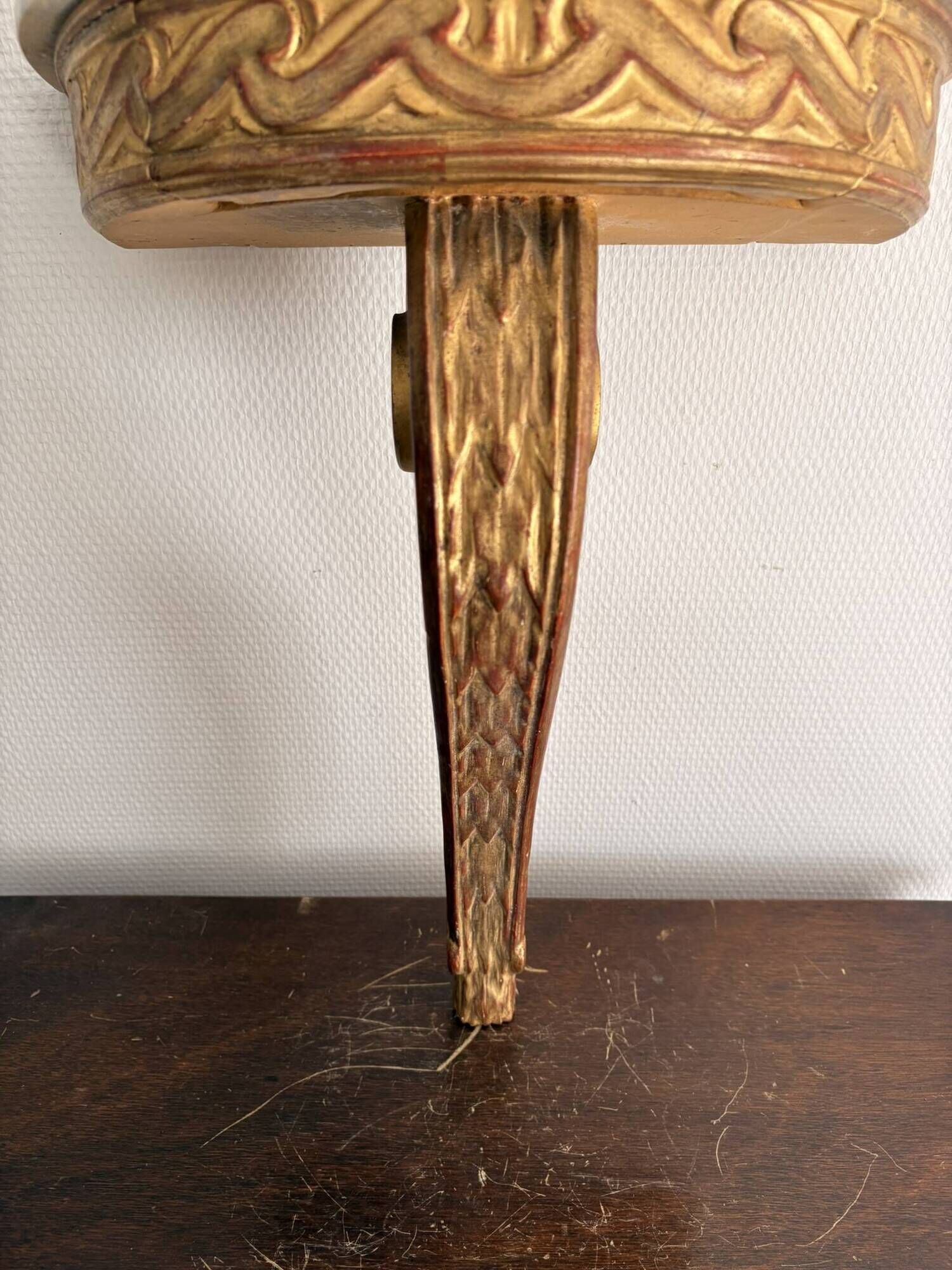 Console Demi Lune Gold Wood White Carrara Marble Louis XVI Classic Style