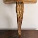 Console Demi Lune Gold Wood White Carrara Marble Louis XVI Classic Style