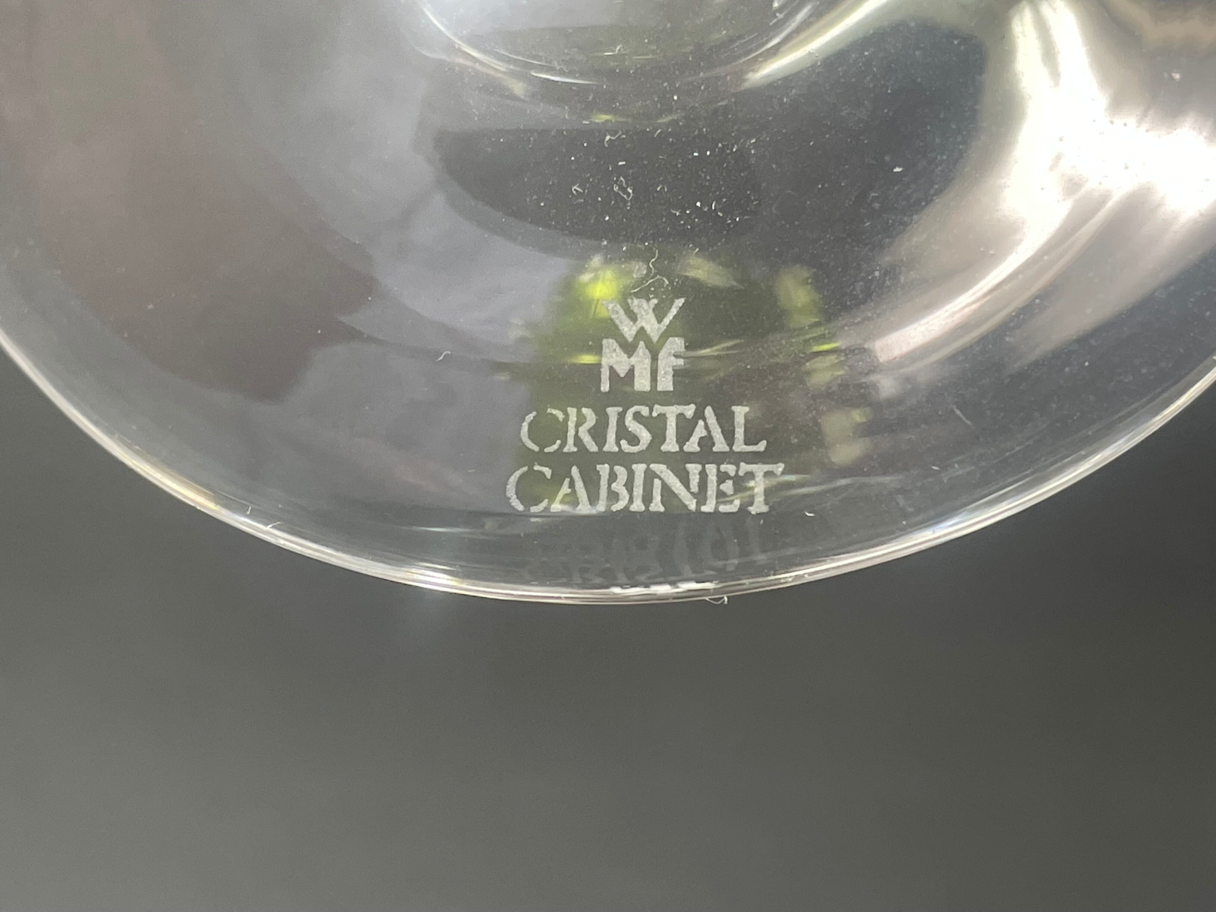 5 crystal stemmed glasses Cabinet WMF 21 cm