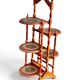 Wood and leather plant stand
