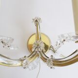 Wall lamps set made of crystal glass