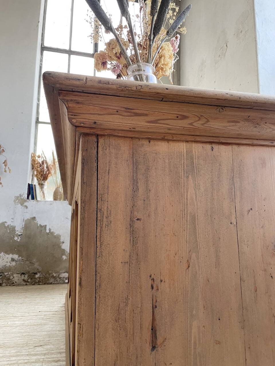 2m pine counter or central island with storage