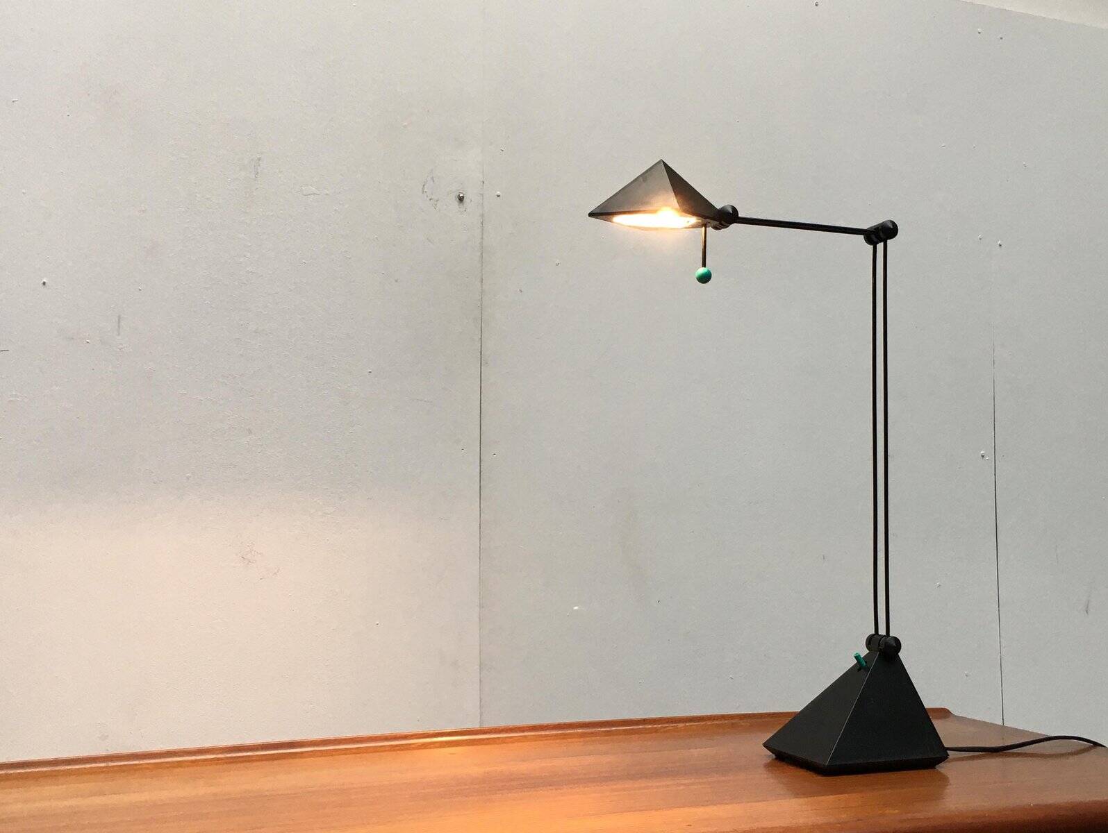 Vintage German postmodern table lamp by Lungean + Pellmann for Brilliant Leuchten