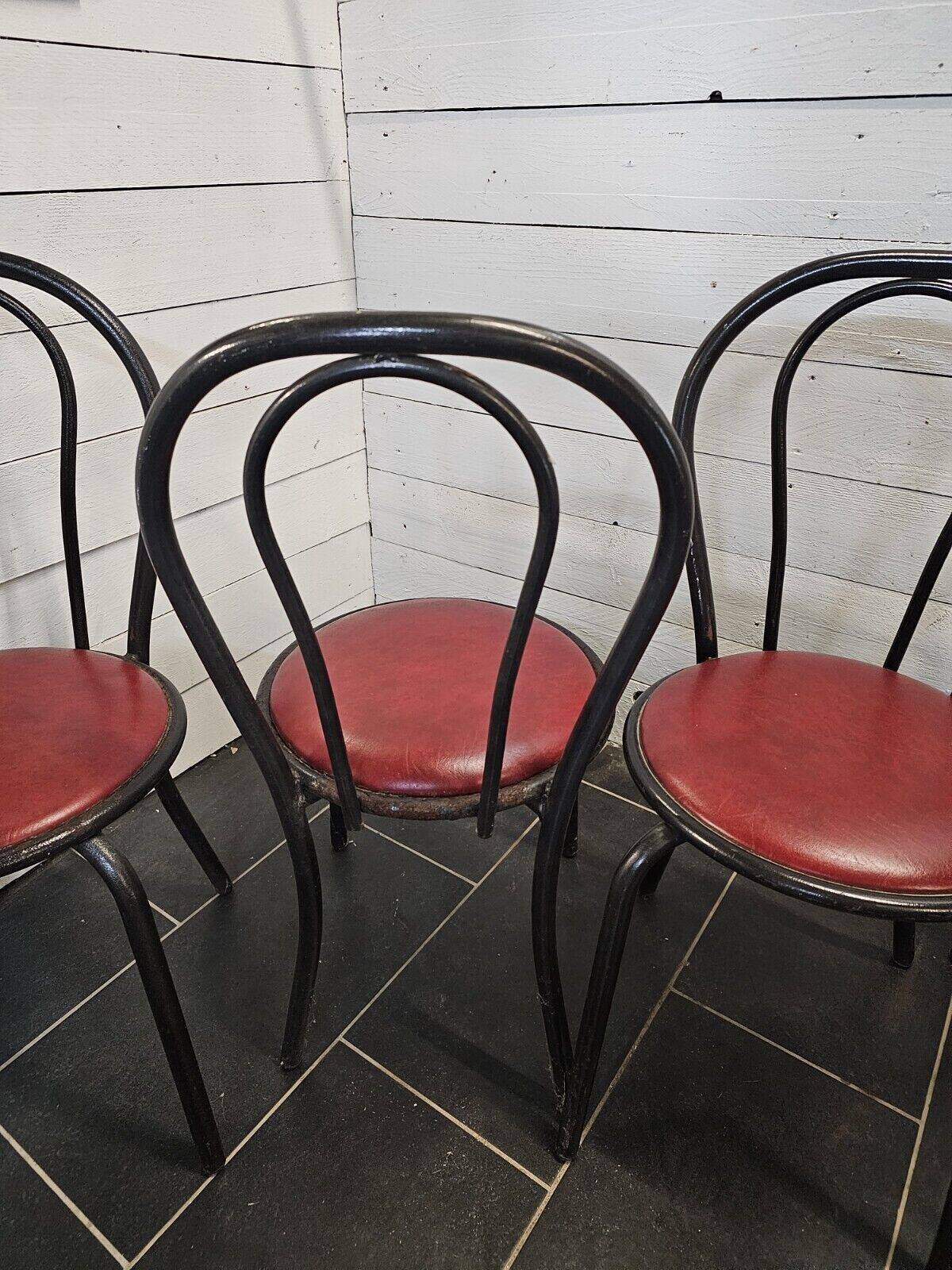 curved iron bistro chairs x 4