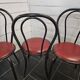 chaises de bistrot en fer courbé x 4