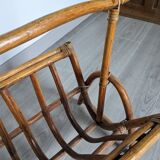 Vintage rattan magazine holders