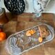 Antique glass cake dish
