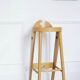 Elegant and tall wooden stool by Baumann