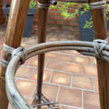 Vintage rattan plant holder