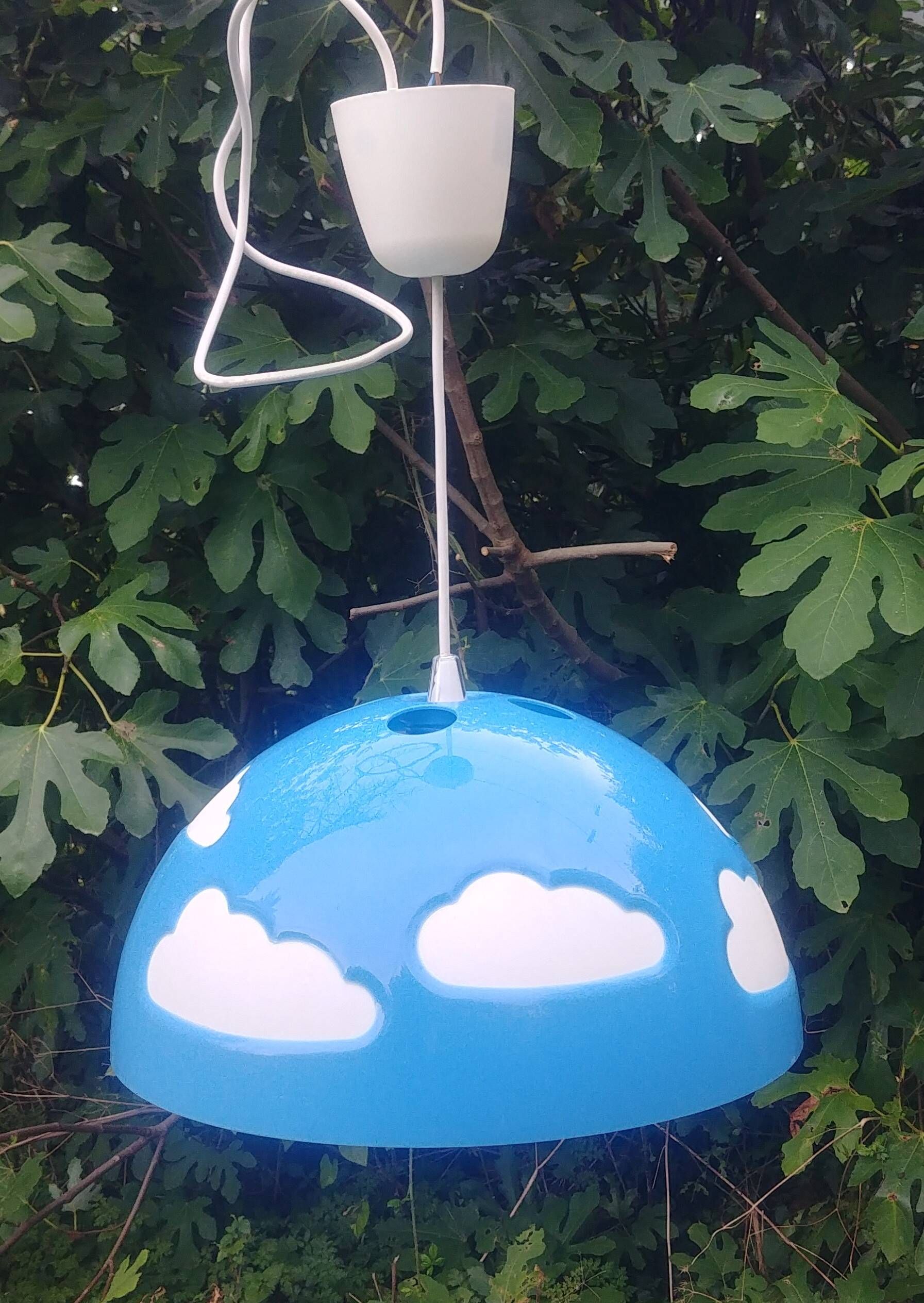 Ikea Skojig pendant light from IKEA - vintage 90s model cloud/blue decor