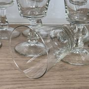 Set of 9 white wine glasses