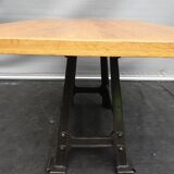 Industrial table cast iron base up to 6 guests