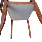 Paire de fauteuils bridge en bois et tissu, 1940