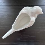 Large white bird planter