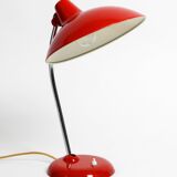 Original red Kaiser Idell metal table lamp model 6786 from the 1960s