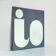 IO typographic mirror by Giuseppe Raimondi, 1970s