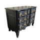 Black and brass chest of drawers