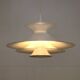 Danish Modern Pendant Lamp: White Radius Model by Erik Balslev for Fog & Mo
