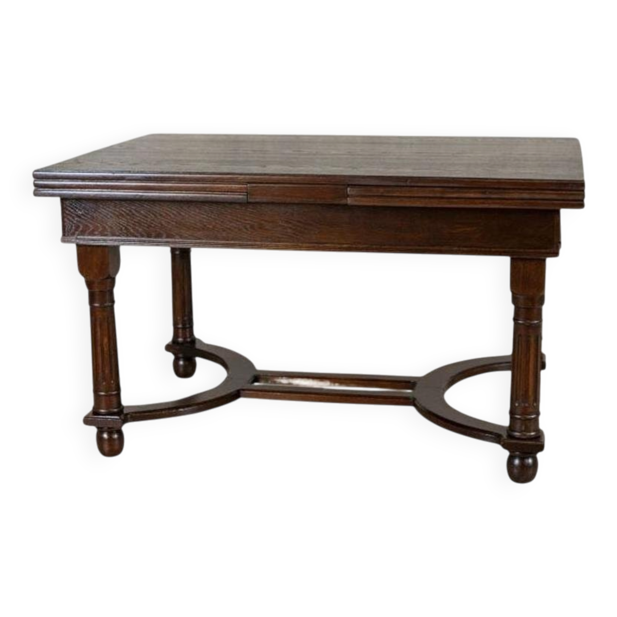 Early 20th Century Extendable Oak Dining Table, 1930s
