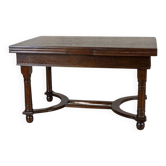 Table à manger extensible en chêne du début du 20e siècle, années 1930