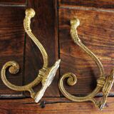 Pair coat rack metal rockery double round hook + hook