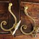 Pair coat rack metal rockery double round hook + hook