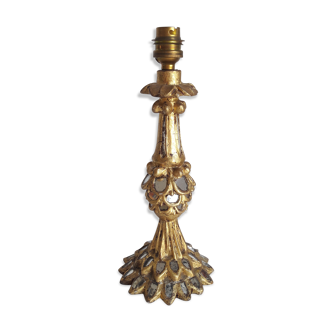 Lamp foot gilded wood