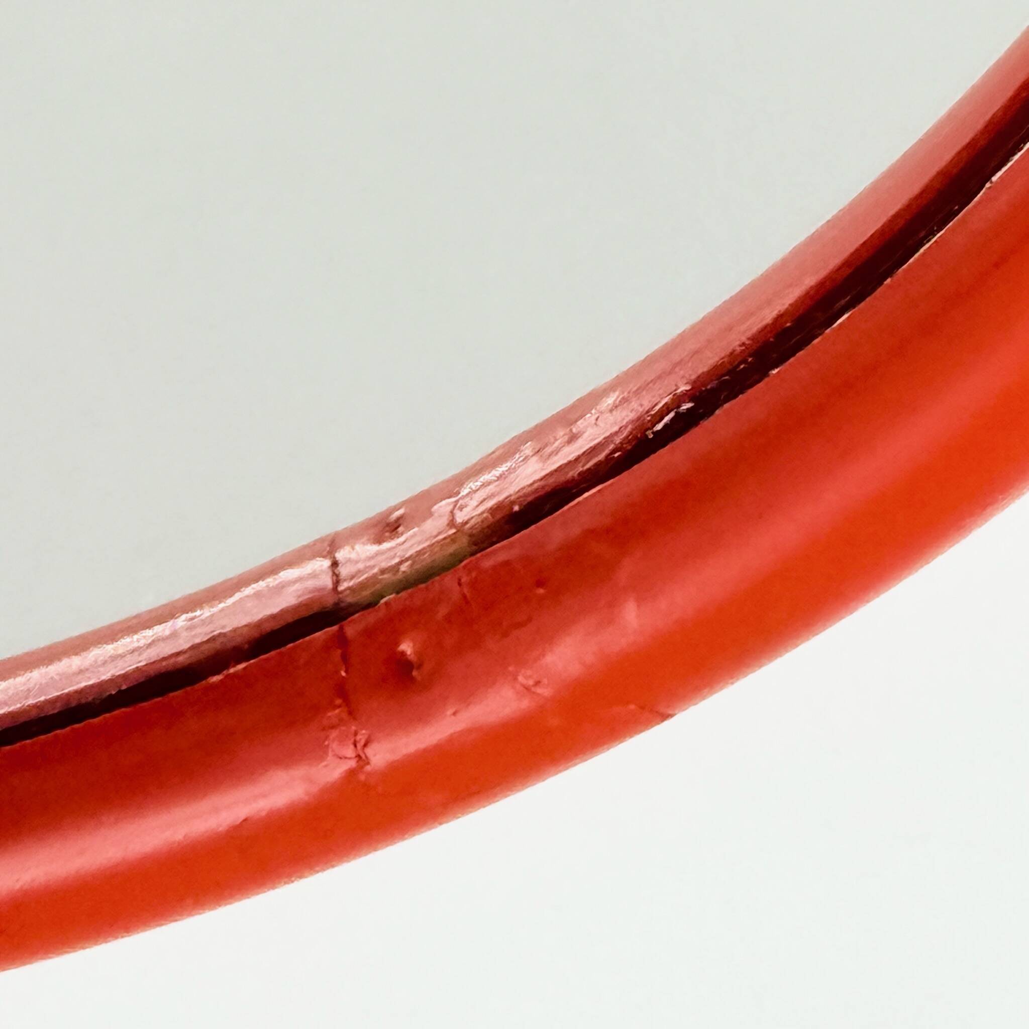 Miroir rond Mirage Arnaldo Radaelli orange années 70