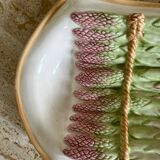 Plat en barbotine forme asperges