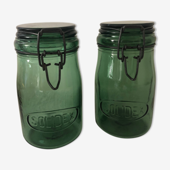 Pair of solidex jars 1 liter