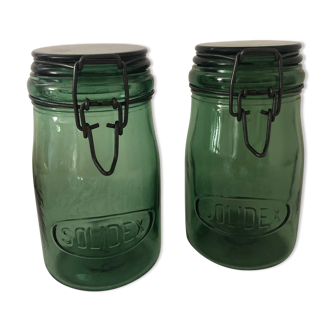 Pair of solidex jars 1 liter