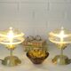 Vintage Bedside Lamps / Set of 2 / Redesign Mushroom Lamp / Art Deco Style