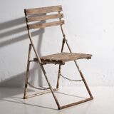 Antique folding garden chairs (c.1920). Set of 2 pieces.