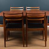 Retro Teak 1960s G Plan Fresco Dining Table & 6 Six Chairs By Victor Wilkins