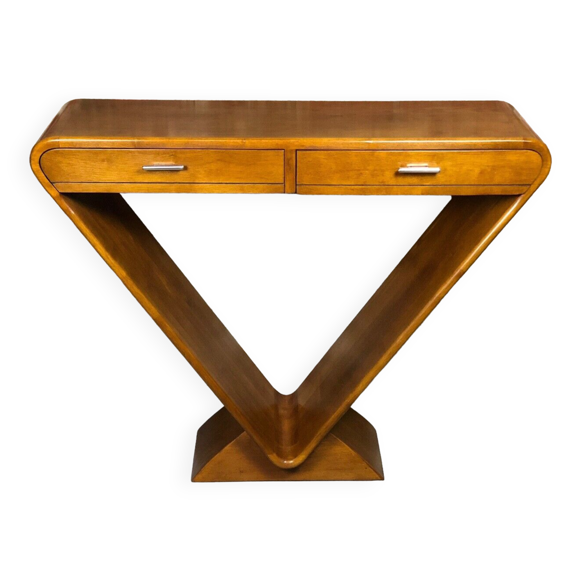 Art deco style console with 2 drawers