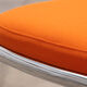 6 Italian low bar stools with orange seat 1970 Joe Colombo style