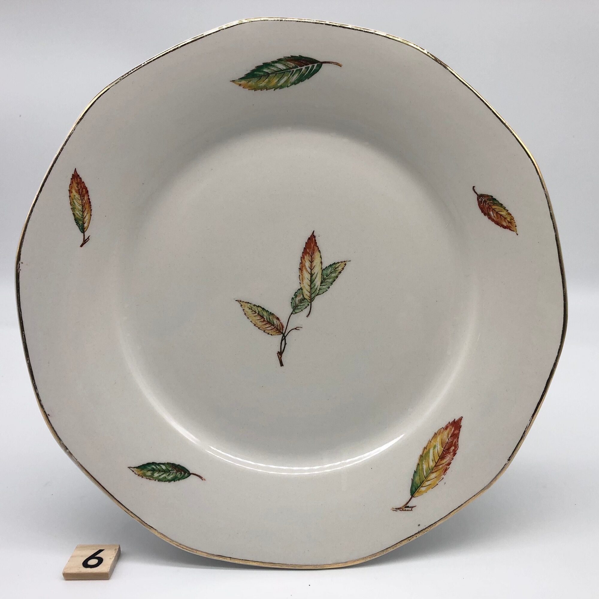 Set of 6 flat plates "Digoin Sarreguemines / Nemours model"
