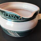 French artisanal ceramics – decorative pan in Capron style – year