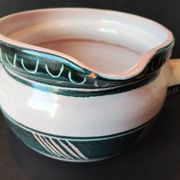 French artisan ceramics – decorative pan in Capron style – year